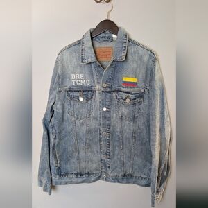 Levi's Denim Jacket, Yonge Kings Custom Group Jacket, Size XL